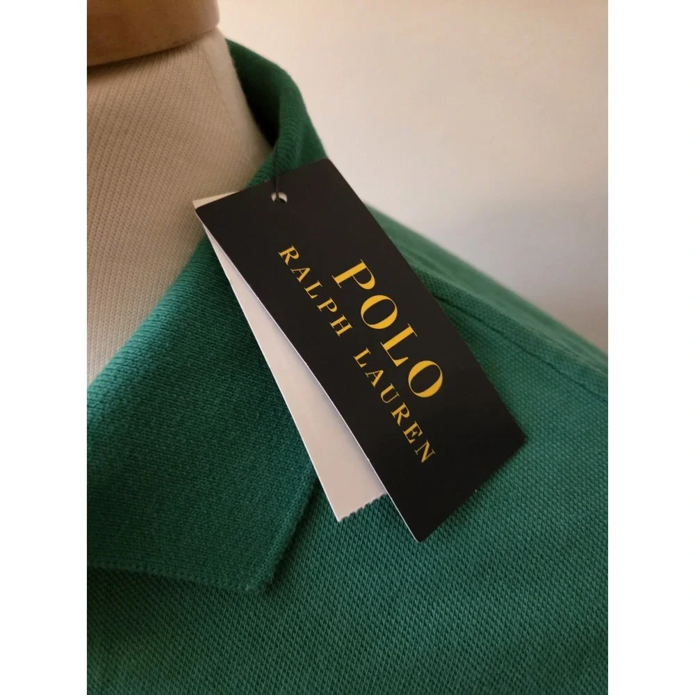 NWT Polo Ralph Lauren Men's M Classic-Fit Peace Climb Love Green Polo Shirt Embr